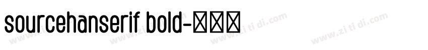 sourcehanserif bold字体转换
